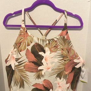OLD NAVY Active PowerSoft Longline Sports Bra Tropical